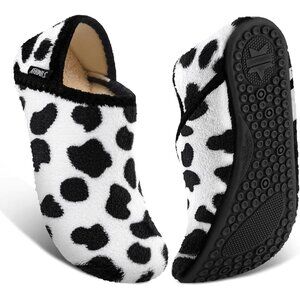 〽️Women's White Cow ATHMILE House Slippers Barefoot Slipper Socks Indoor Shoes
